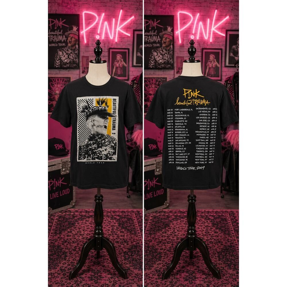 P!NK Beautiful Trauma 2019 World Tour Band Tee Shirt Medium